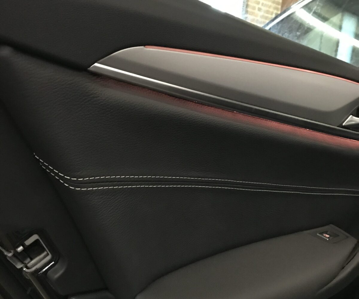 BMW 5 sort læder grå alcantara